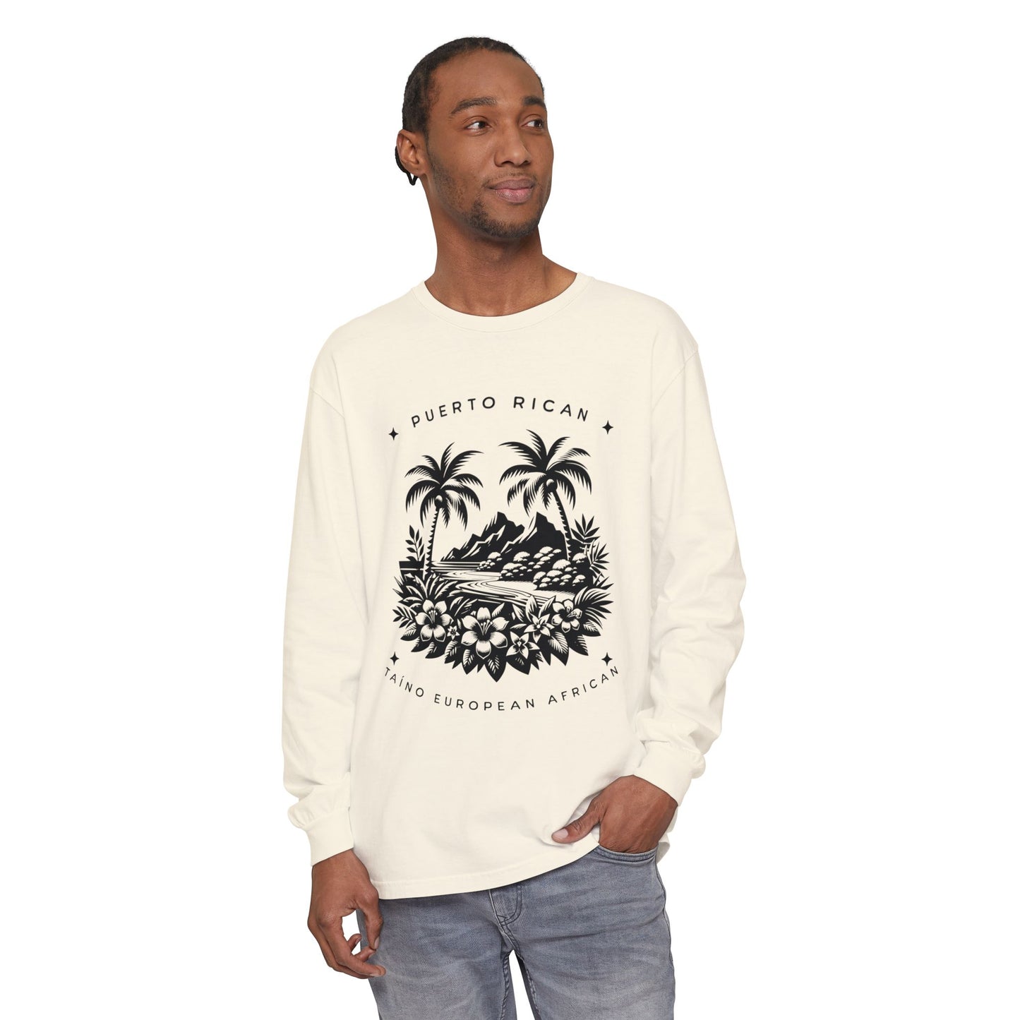 "Mi Corazón Boricua" Long Sleeve T-Shirt