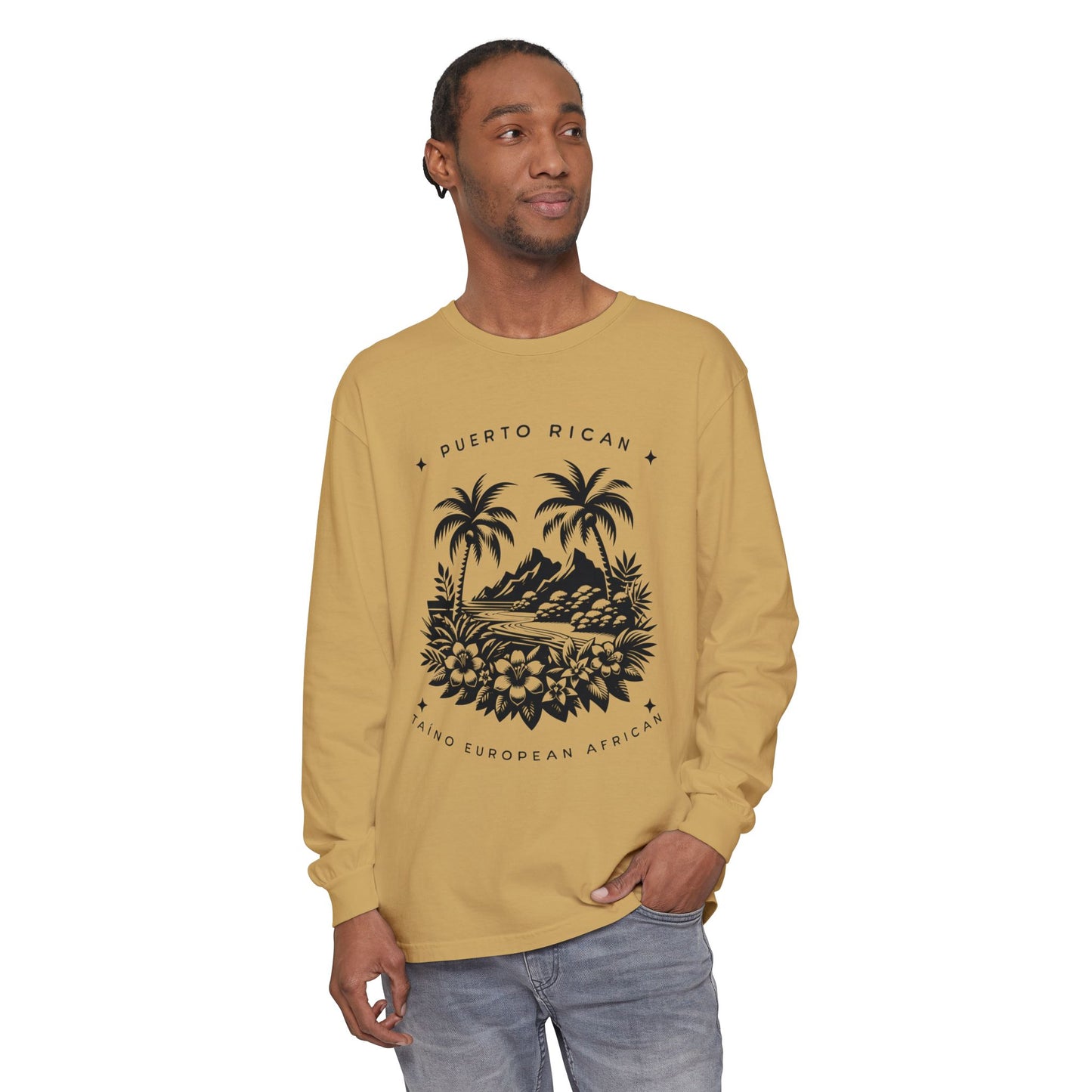 "Mi Corazón Boricua" Long Sleeve T-Shirt