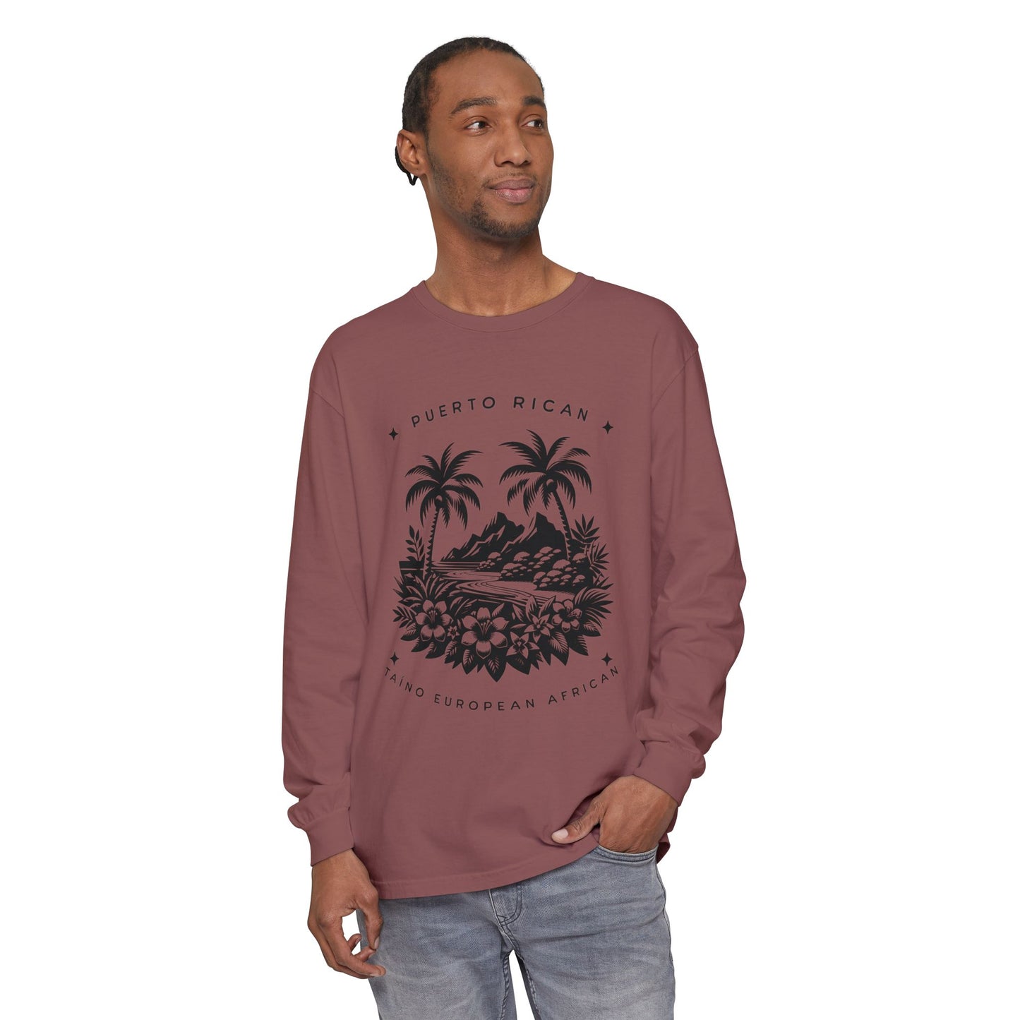 "Mi Corazón Boricua" Long Sleeve T-Shirt