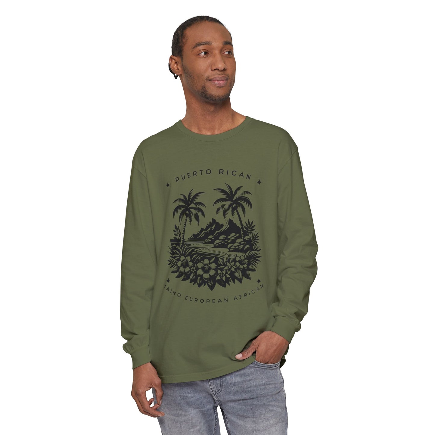 "Mi Corazón Boricua" Long Sleeve T-Shirt