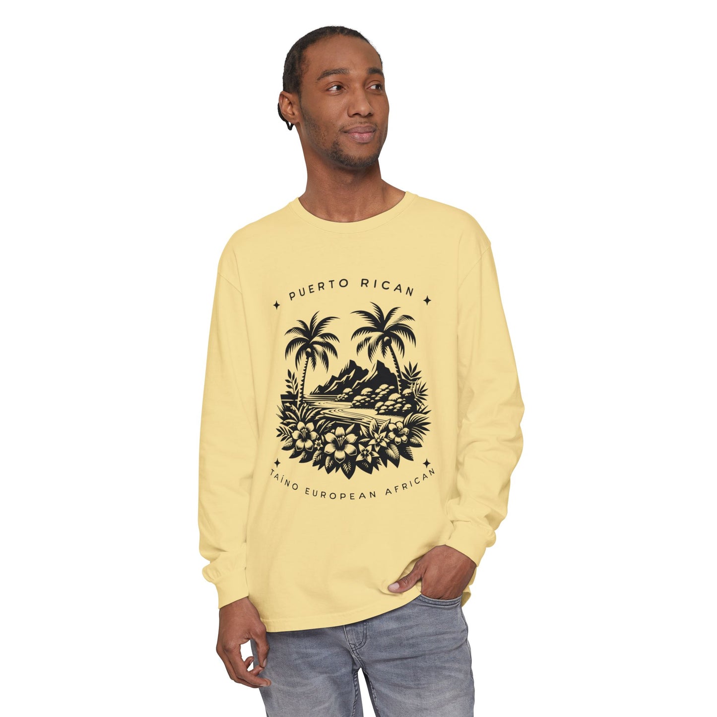 "Mi Corazón Boricua" Long Sleeve T-Shirt