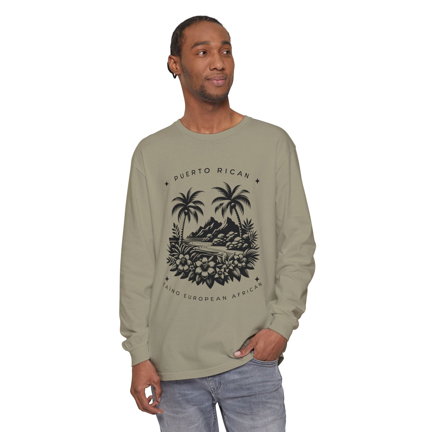 "Mi Corazón Boricua" Long Sleeve T-Shirt