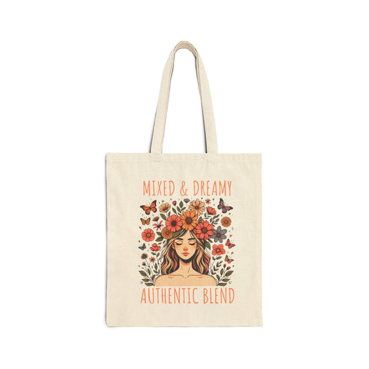 Mixed & Dreamy Cotton Canvas Tote Bag