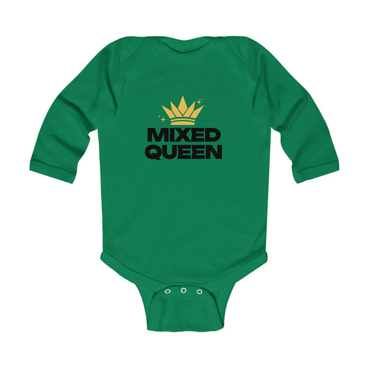 Mixed Queen: Little Royalty Infant Long Sleeve Bodysuit