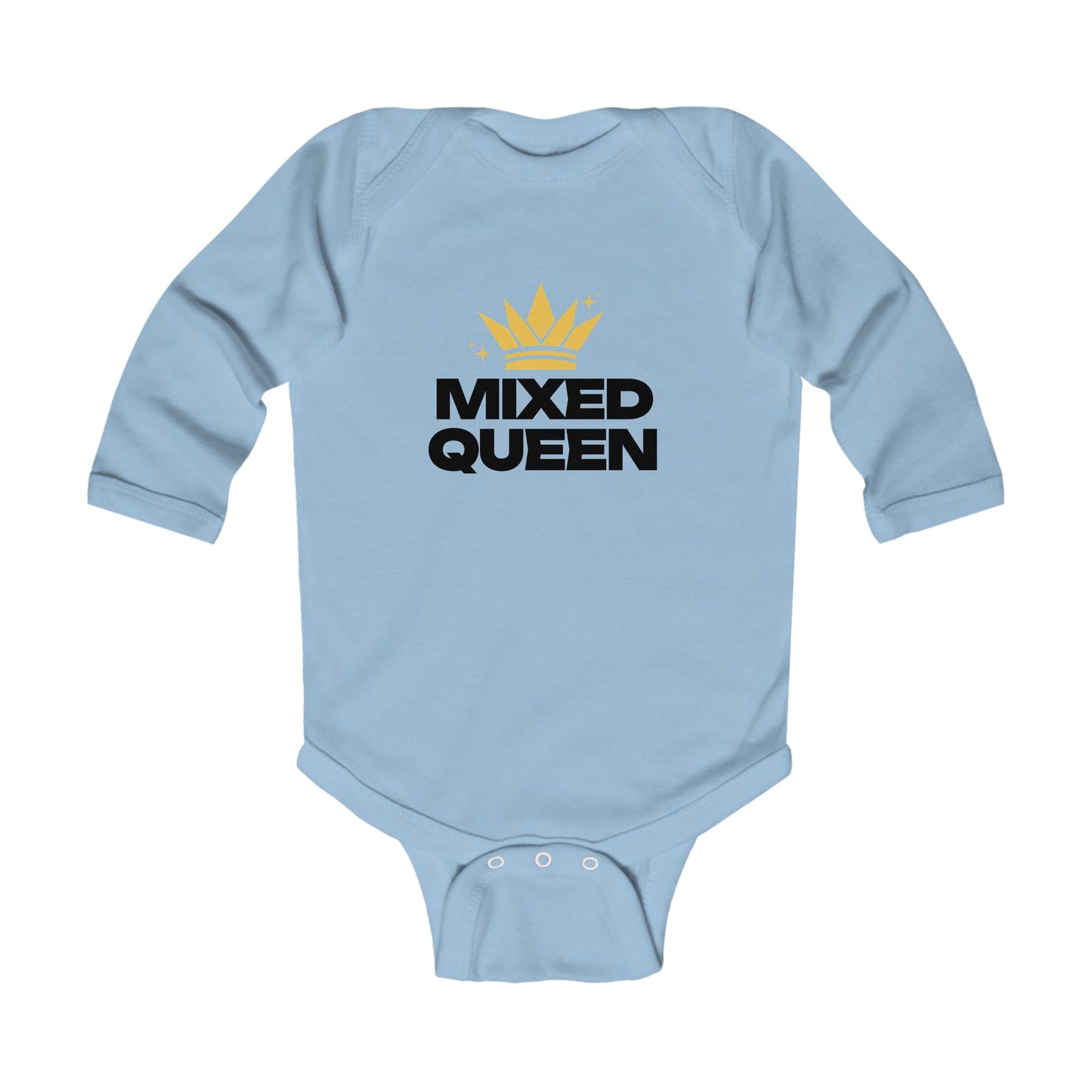 Mixed Queen: Little Royalty Infant Long Sleeve Bodysuit